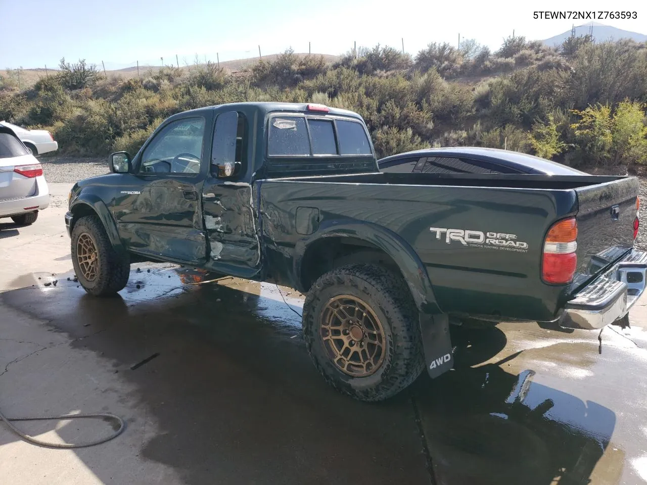 2001 Toyota Tacoma Xtracab VIN: 5TEWN72NX1Z763593 Lot: 69324114