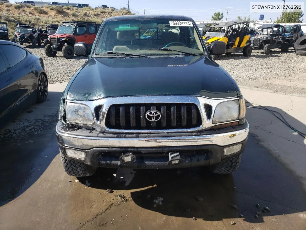 2001 Toyota Tacoma Xtracab VIN: 5TEWN72NX1Z763593 Lot: 69324114