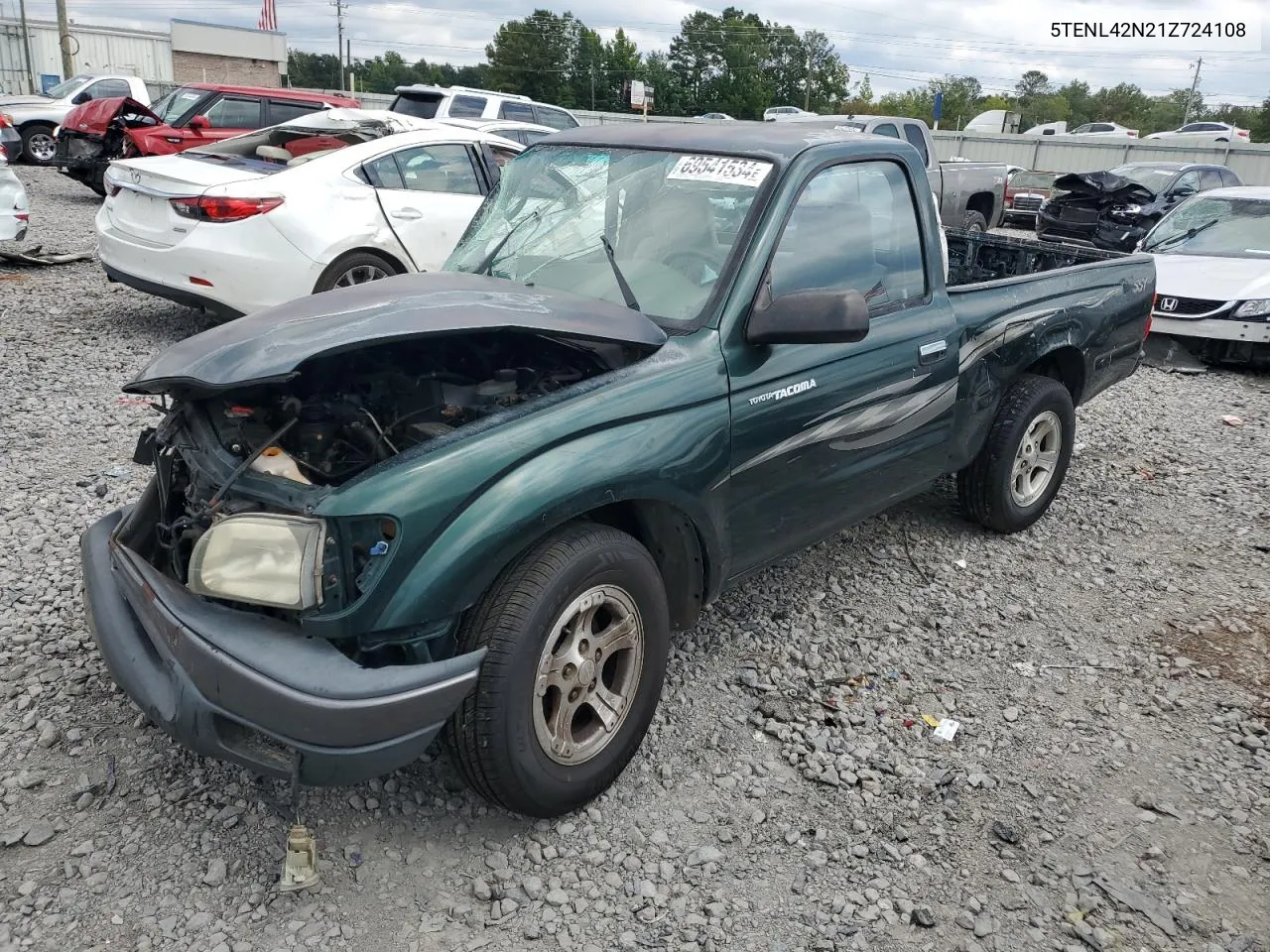 2001 Toyota Tacoma VIN: 5TENL42N21Z724108 Lot: 69541534