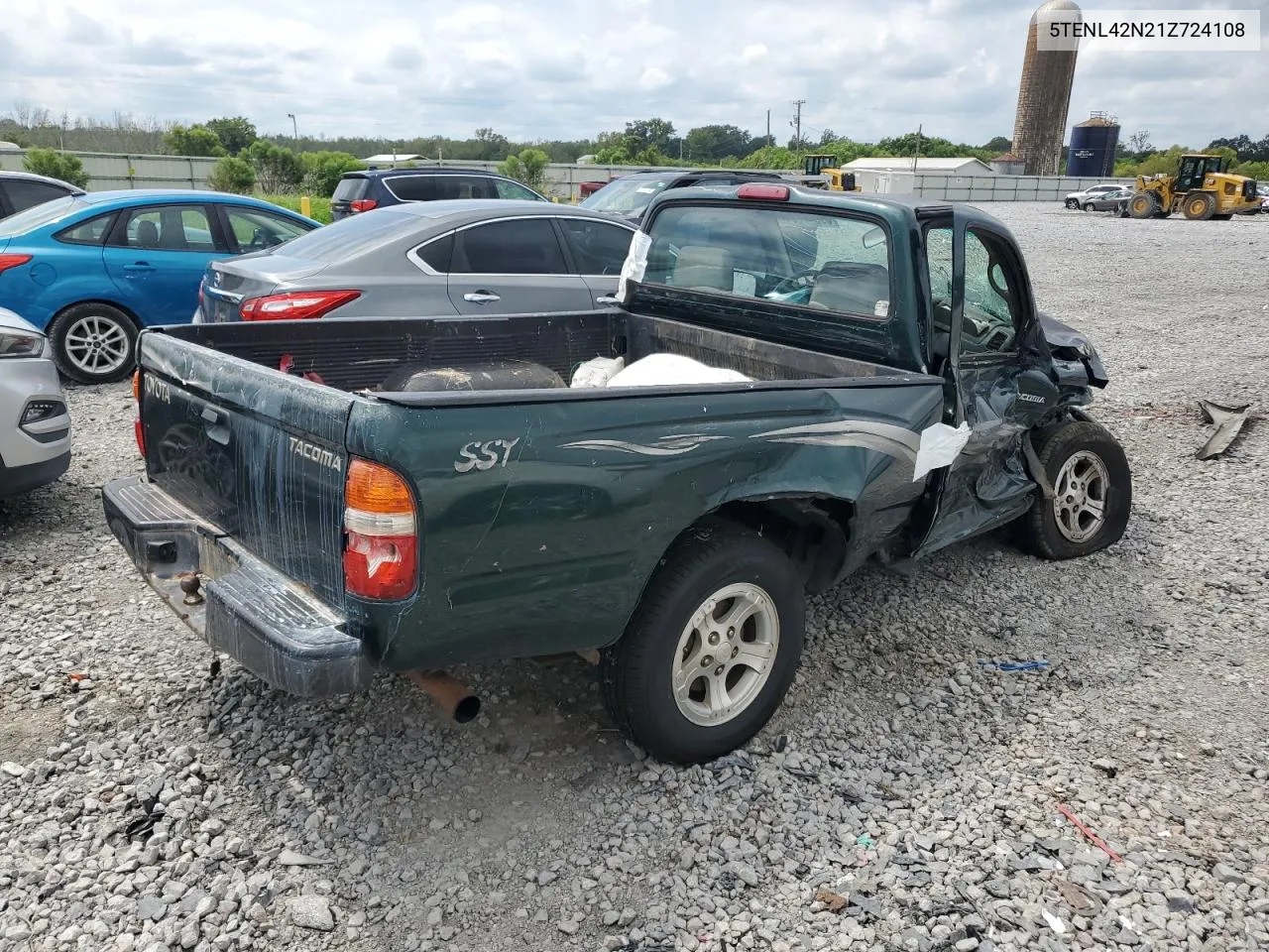 2001 Toyota Tacoma VIN: 5TENL42N21Z724108 Lot: 69541534