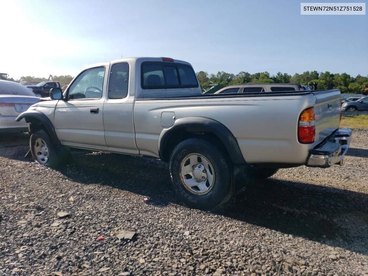 2001 Toyota Tacoma Xtracab VIN: 5TEWN72N51Z751528 Lot: 70248014