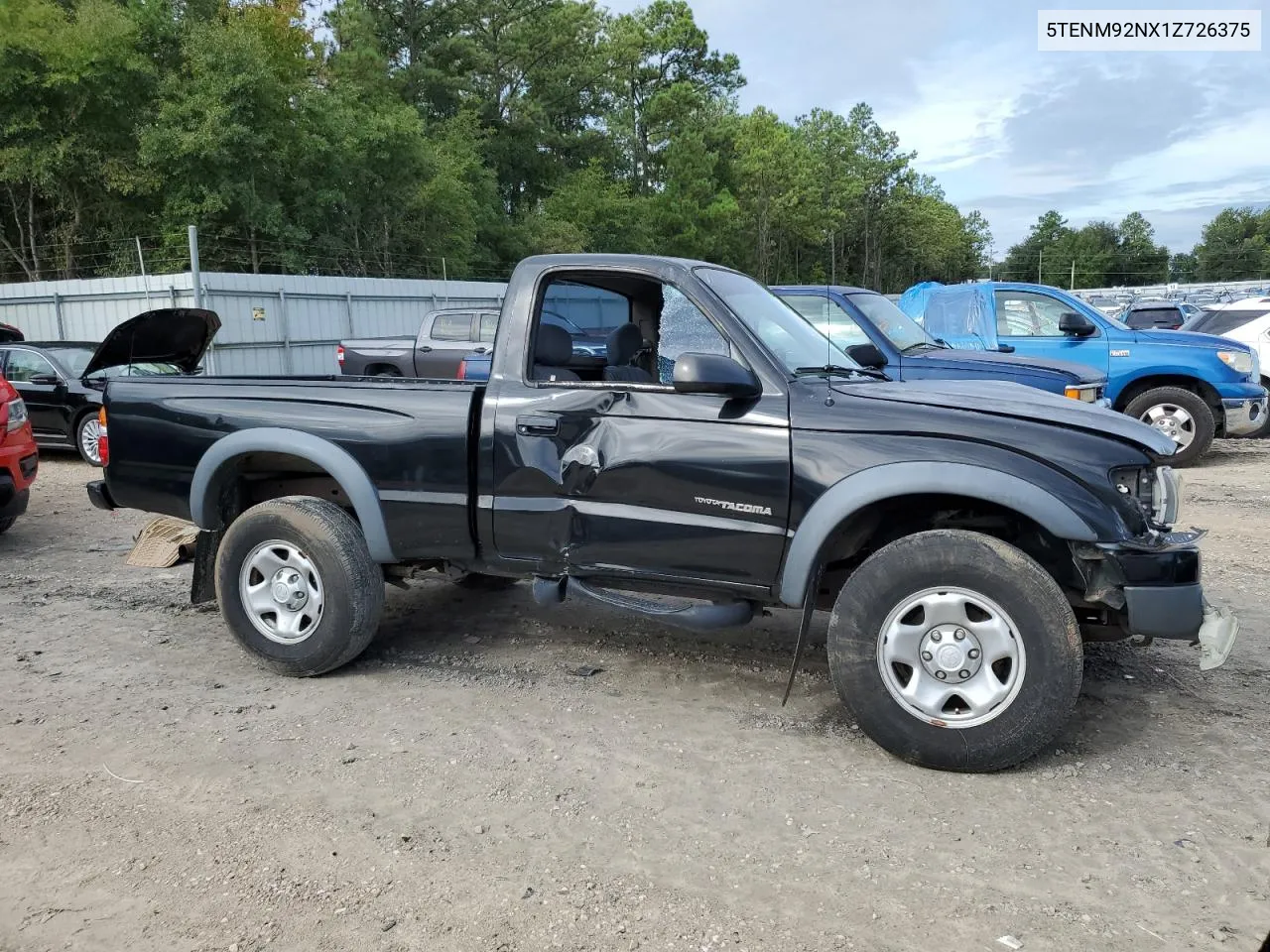 2001 Toyota Tacoma Prerunner VIN: 5TENM92NX1Z726375 Lot: 70566224