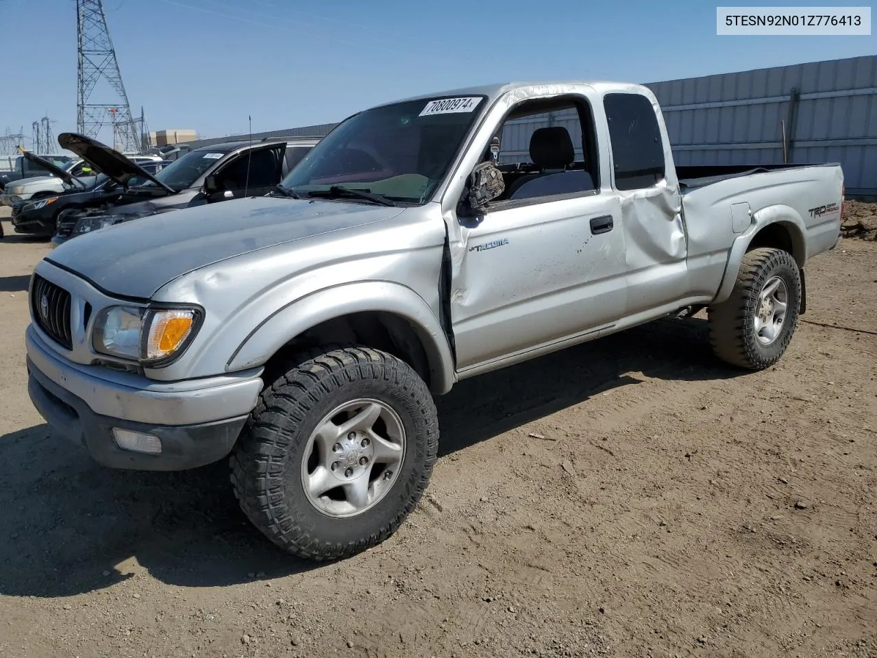 2001 Toyota Tacoma Xtracab Prerunner VIN: 5TESN92N01Z776413 Lot: 70800974