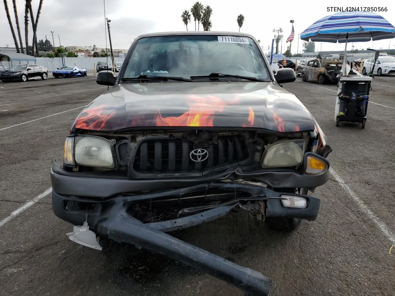 2001 Toyota Tacoma VIN: 5TENL42N41Z850566 Lot: 71116094