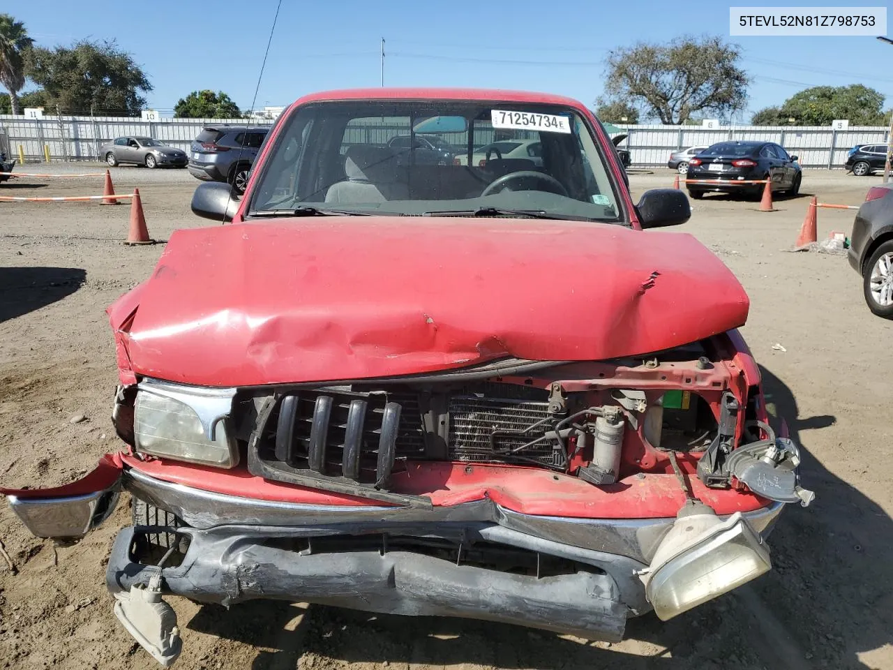 2001 Toyota Tacoma Xtracab VIN: 5TEVL52N81Z798753 Lot: 71254734