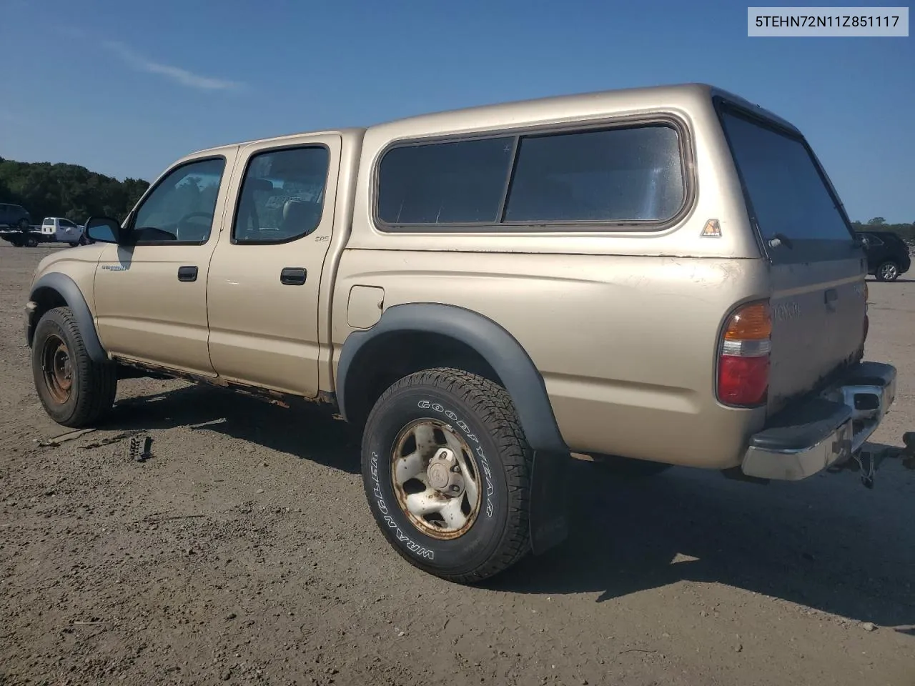 2001 Toyota Tacoma Double Cab VIN: 5TEHN72N11Z851117 Lot: 71548504