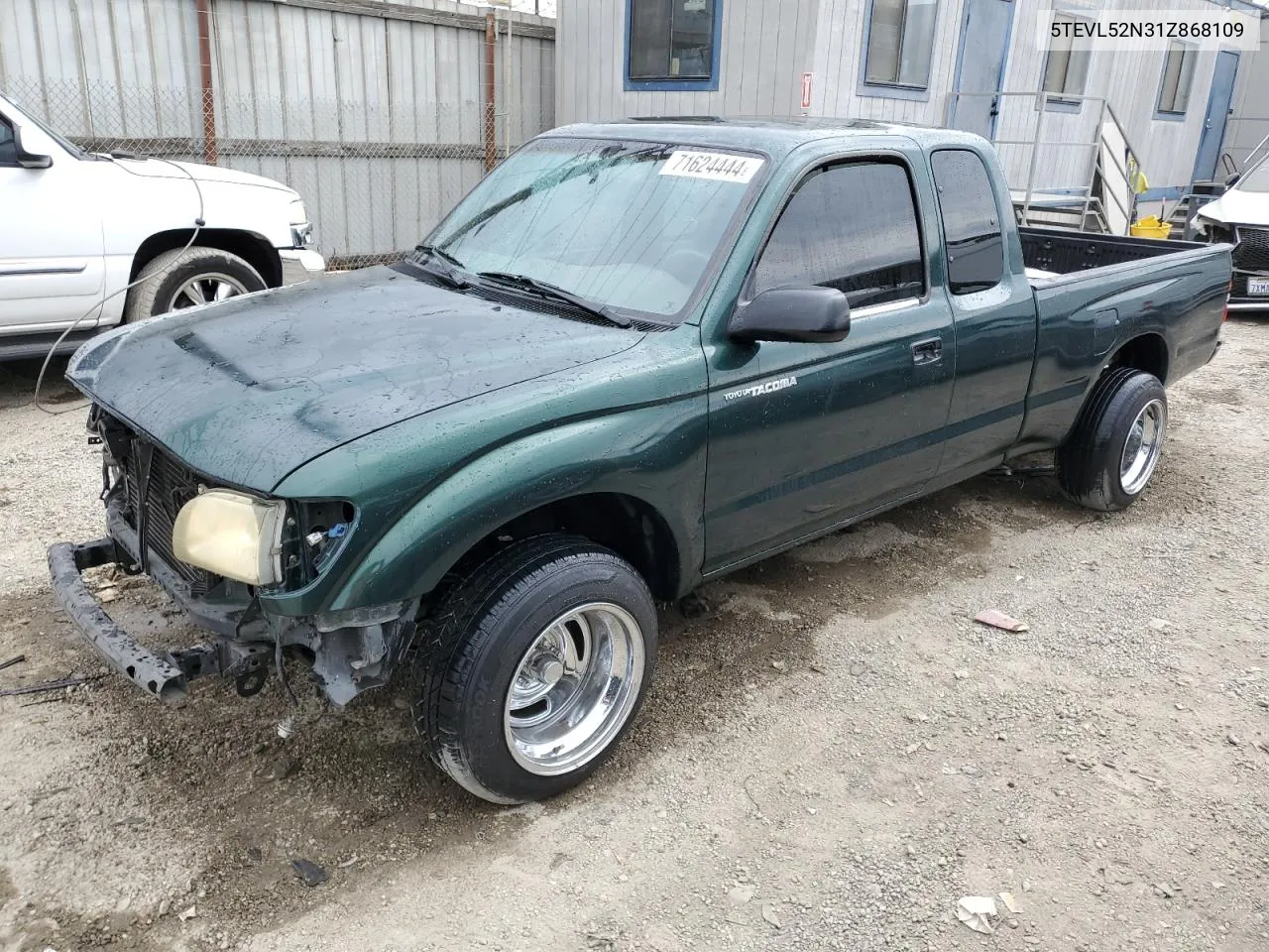 2001 Toyota Tacoma Xtracab VIN: 5TEVL52N31Z868109 Lot: 71624444