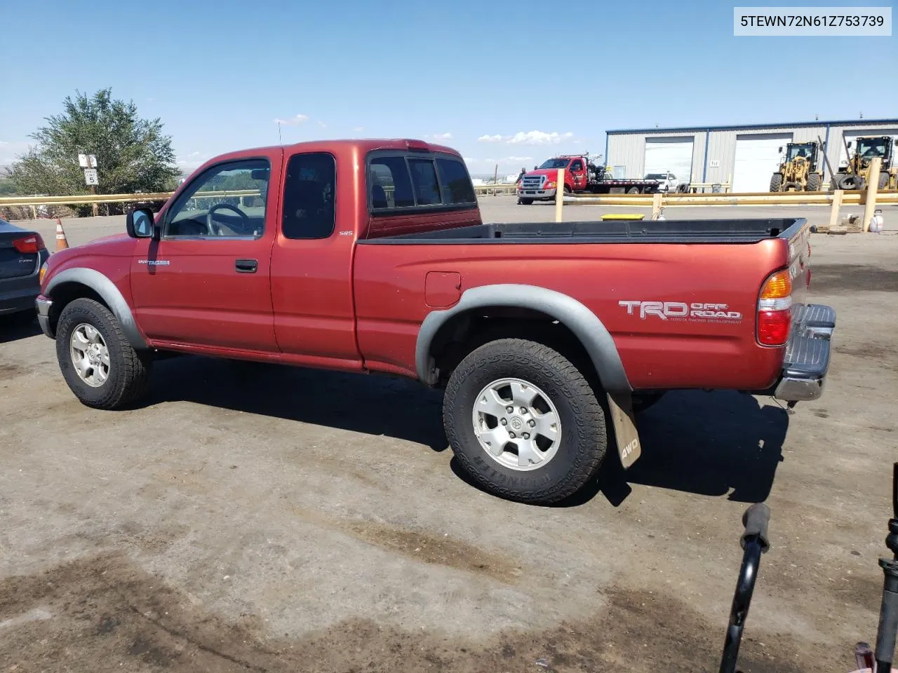 2001 Toyota Tacoma Xtracab VIN: 5TEWN72N61Z753739 Lot: 72450434