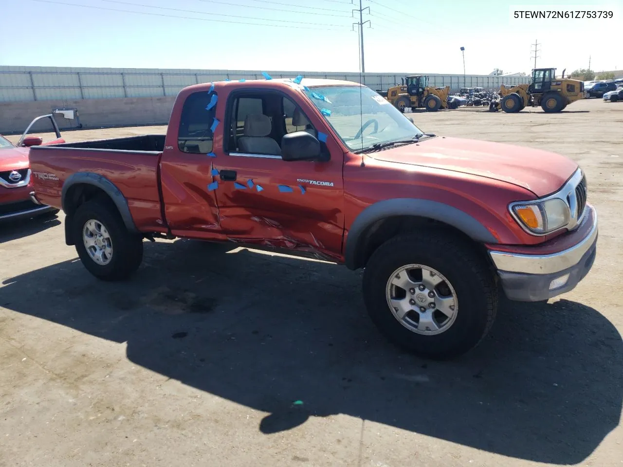 2001 Toyota Tacoma Xtracab VIN: 5TEWN72N61Z753739 Lot: 72450434