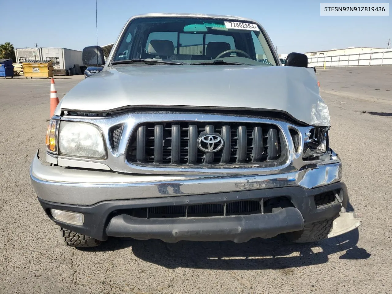 2001 Toyota Tacoma Xtracab Prerunner VIN: 5TESN92N91Z819436 Lot: 72862864