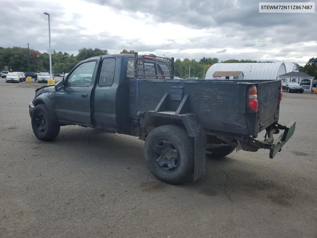 2001 Toyota Tacoma Xtracab VIN: 5TEWM72N11Z867487 Lot: 73019234