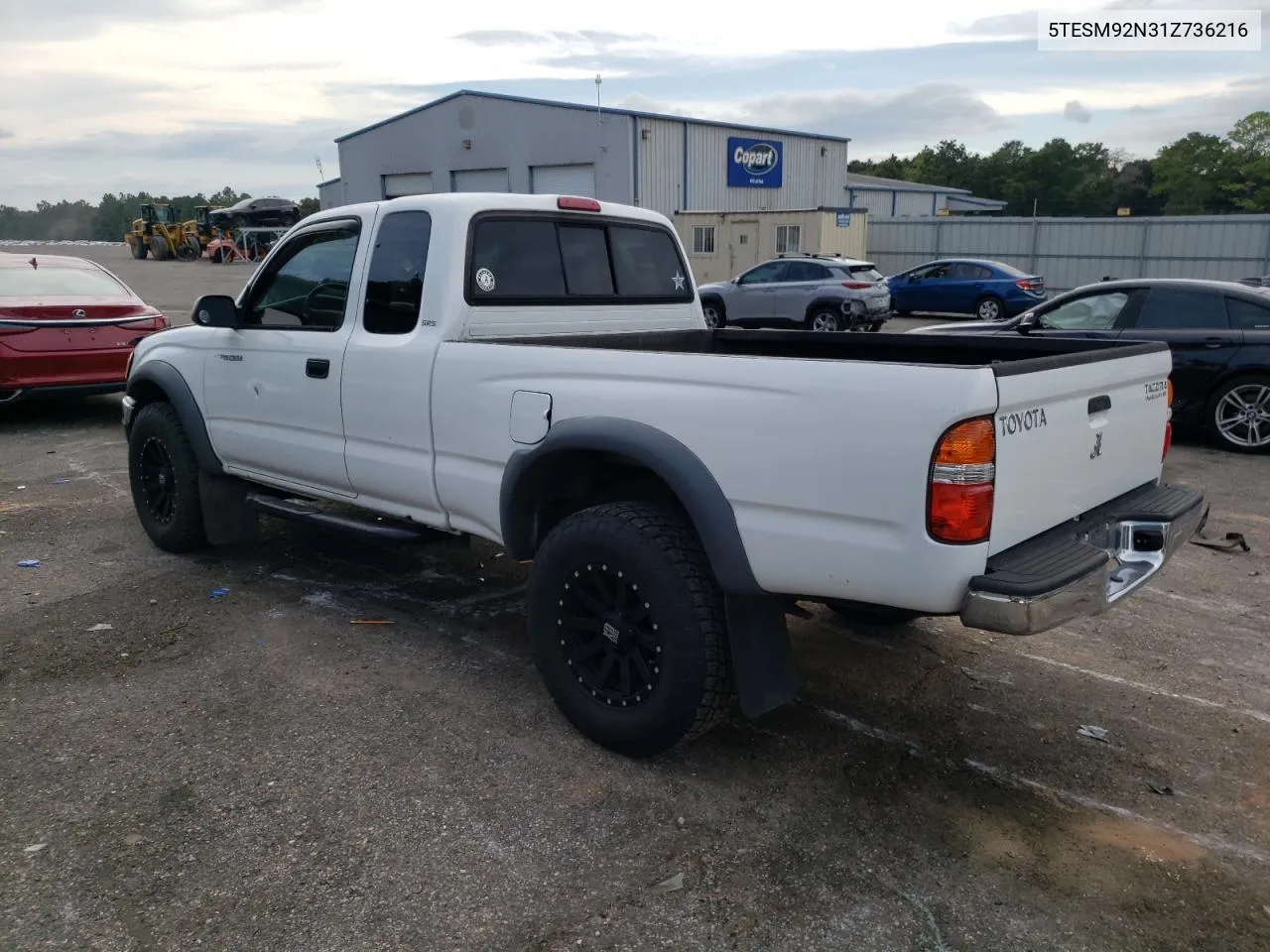 2001 Toyota Tacoma Xtracab Prerunner VIN: 5TESM92N31Z736216 Lot: 73057214