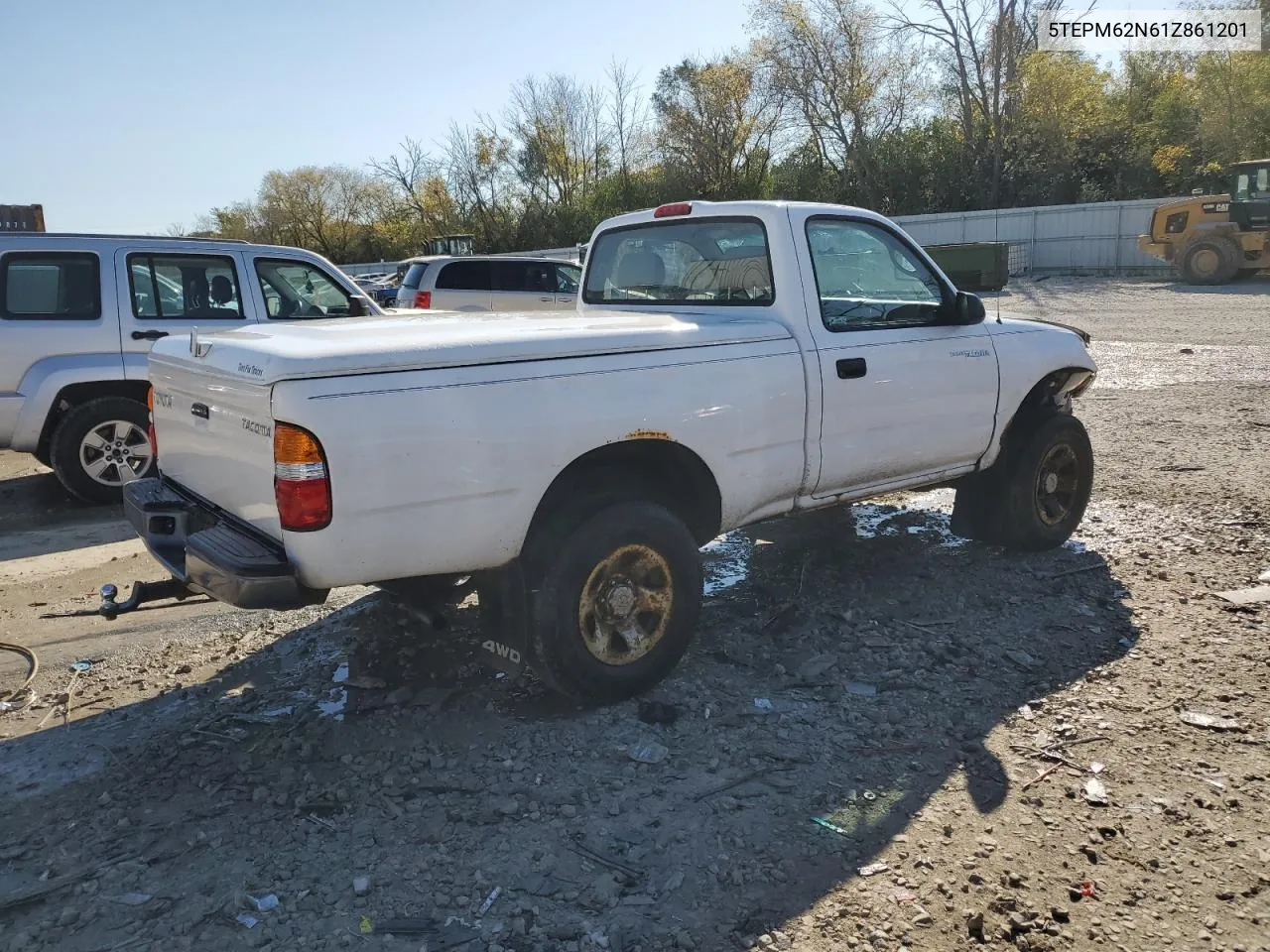 2001 Toyota Tacoma VIN: 5TEPM62N61Z861201 Lot: 73570734