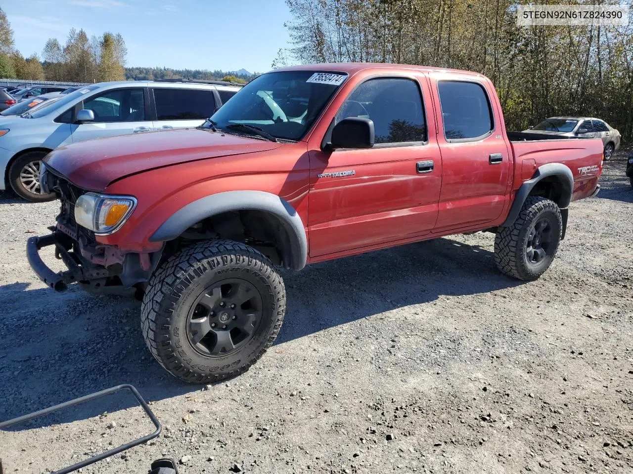 2001 Toyota Tacoma Double Cab Prerunner VIN: 5TEGN92N61Z824390 Lot: 73650474