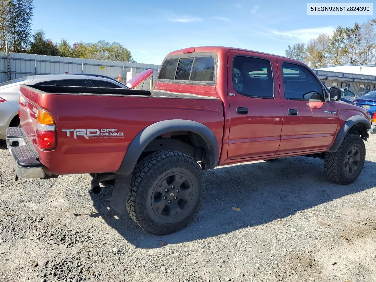 2001 Toyota Tacoma Double Cab Prerunner VIN: 5TEGN92N61Z824390 Lot: 73650474