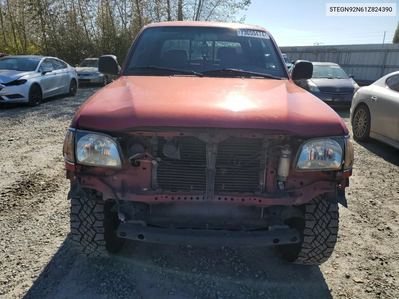 2001 Toyota Tacoma Double Cab Prerunner VIN: 5TEGN92N61Z824390 Lot: 73650474