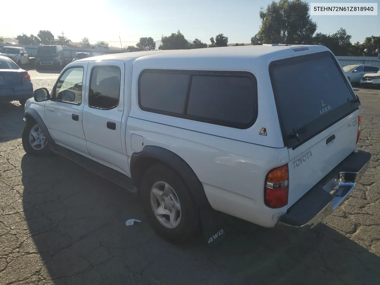 2001 Toyota Tacoma Double Cab VIN: 5TEHN72N61Z818940 Lot: 73962704