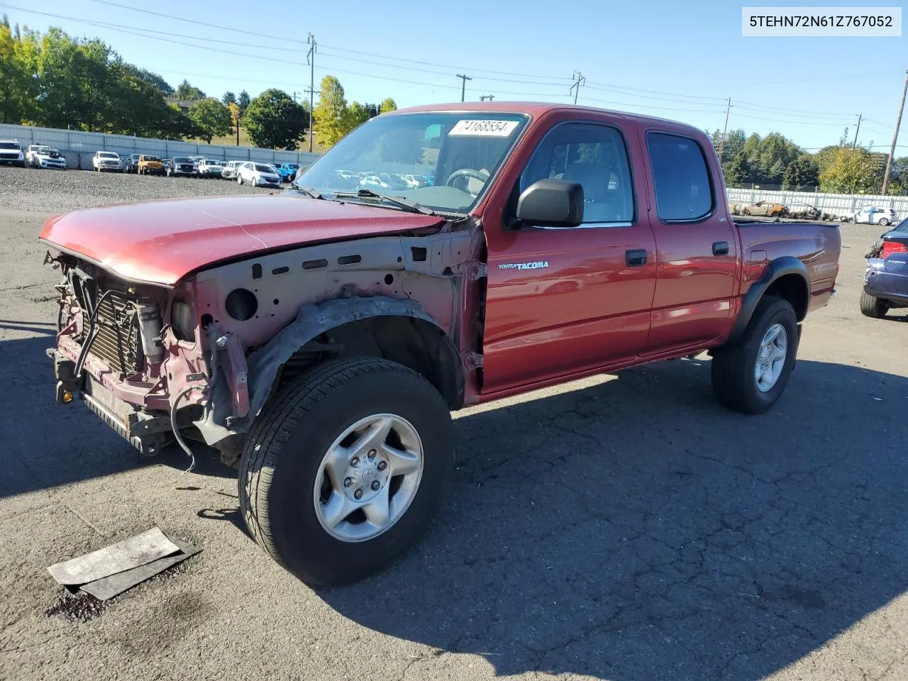 2001 Toyota Tacoma Double Cab VIN: 5TEHN72N61Z767052 Lot: 74168554