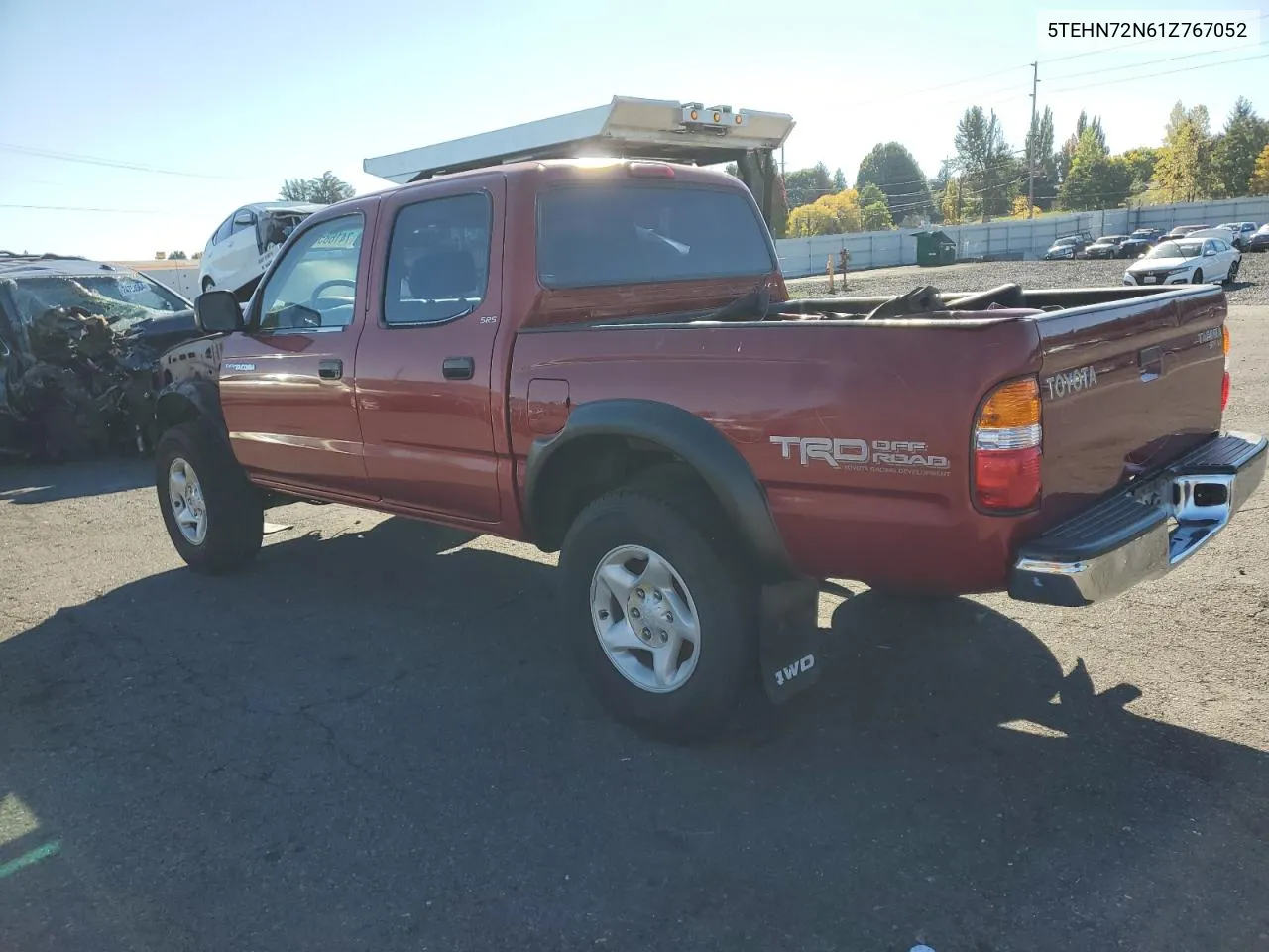 2001 Toyota Tacoma Double Cab VIN: 5TEHN72N61Z767052 Lot: 74168554