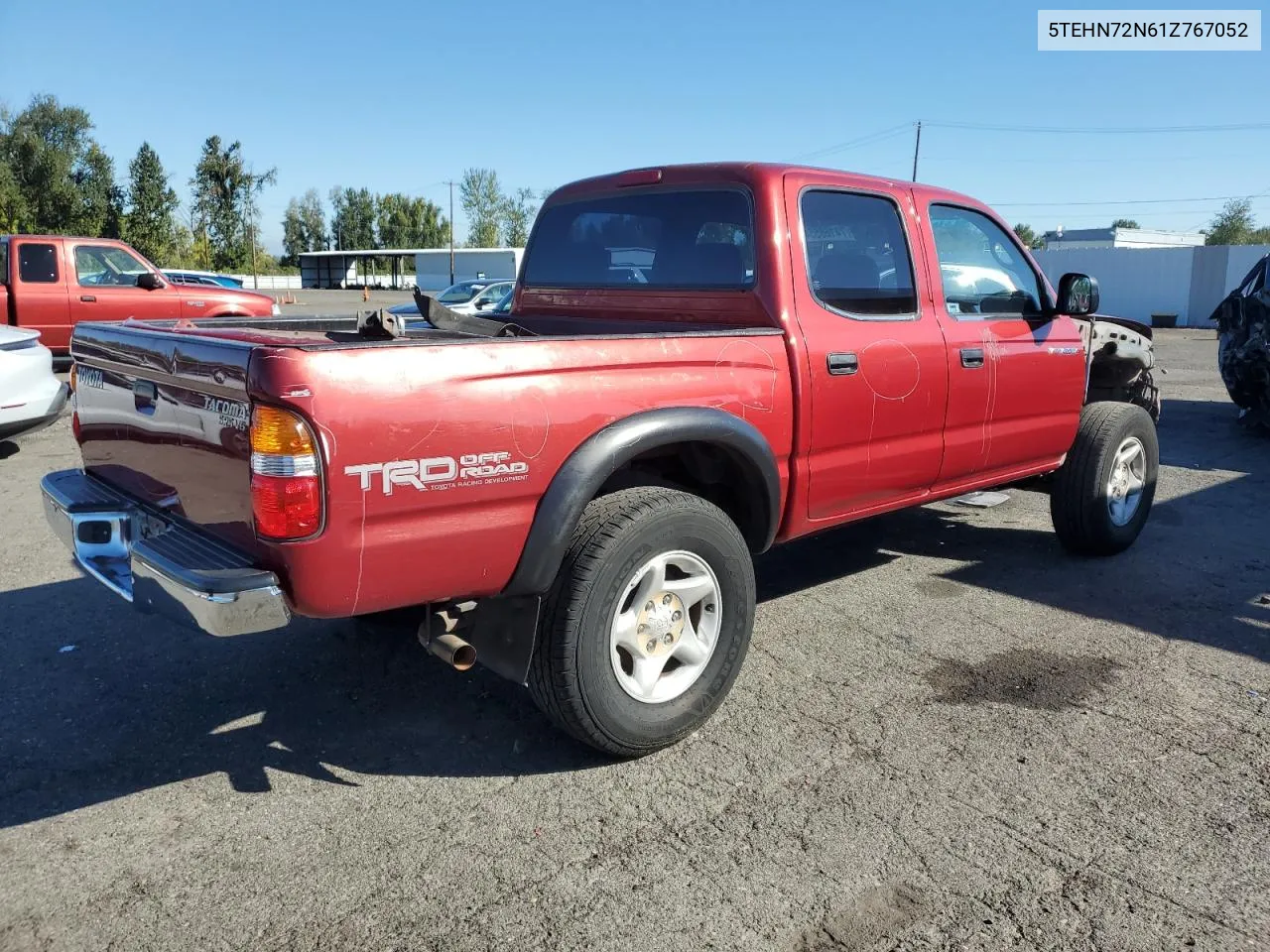 2001 Toyota Tacoma Double Cab VIN: 5TEHN72N61Z767052 Lot: 74168554