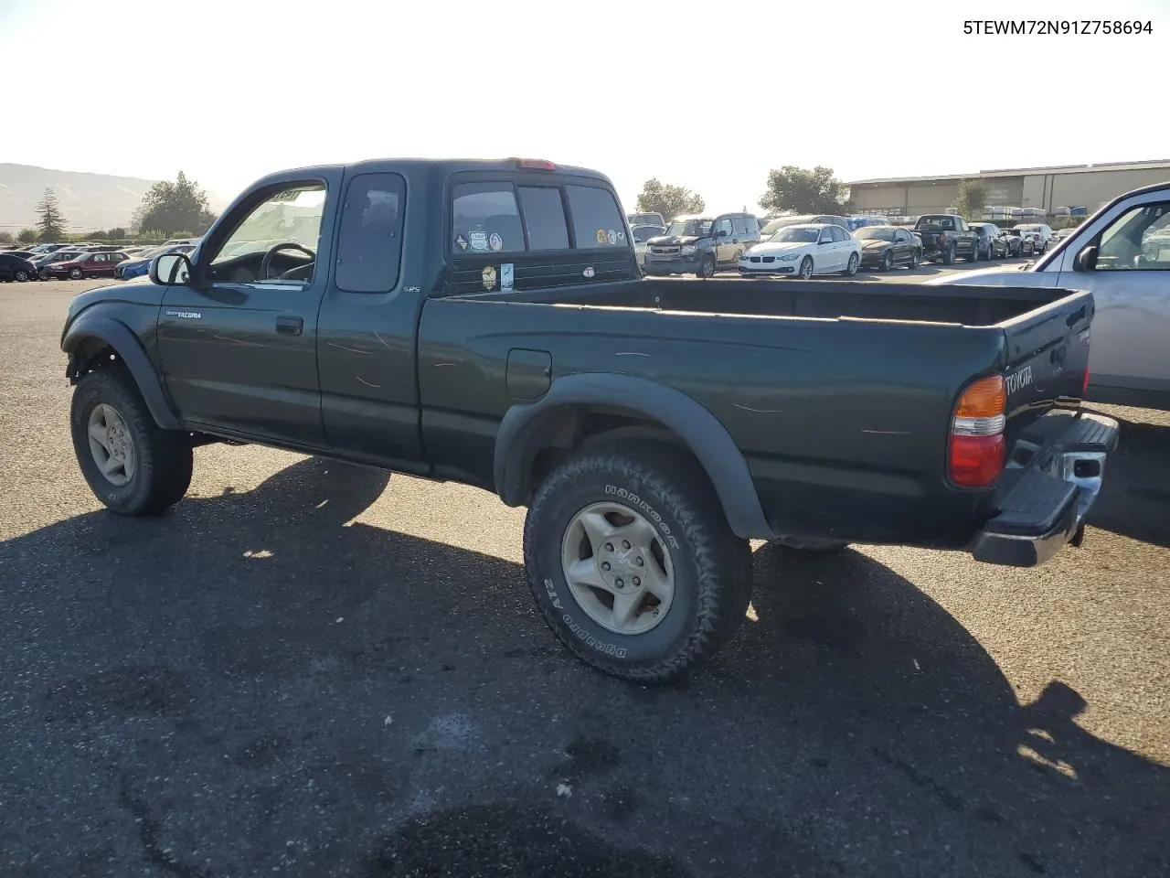 2001 Toyota Tacoma Xtracab VIN: 5TEWM72N91Z758694 Lot: 74517994