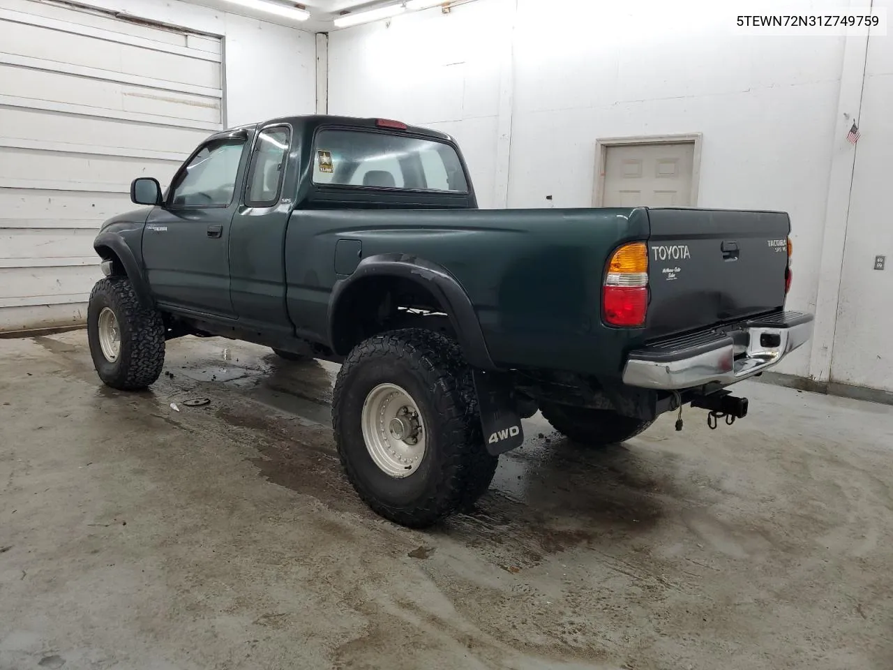 2001 Toyota Tacoma Xtracab VIN: 5TEWN72N31Z749759 Lot: 74552534