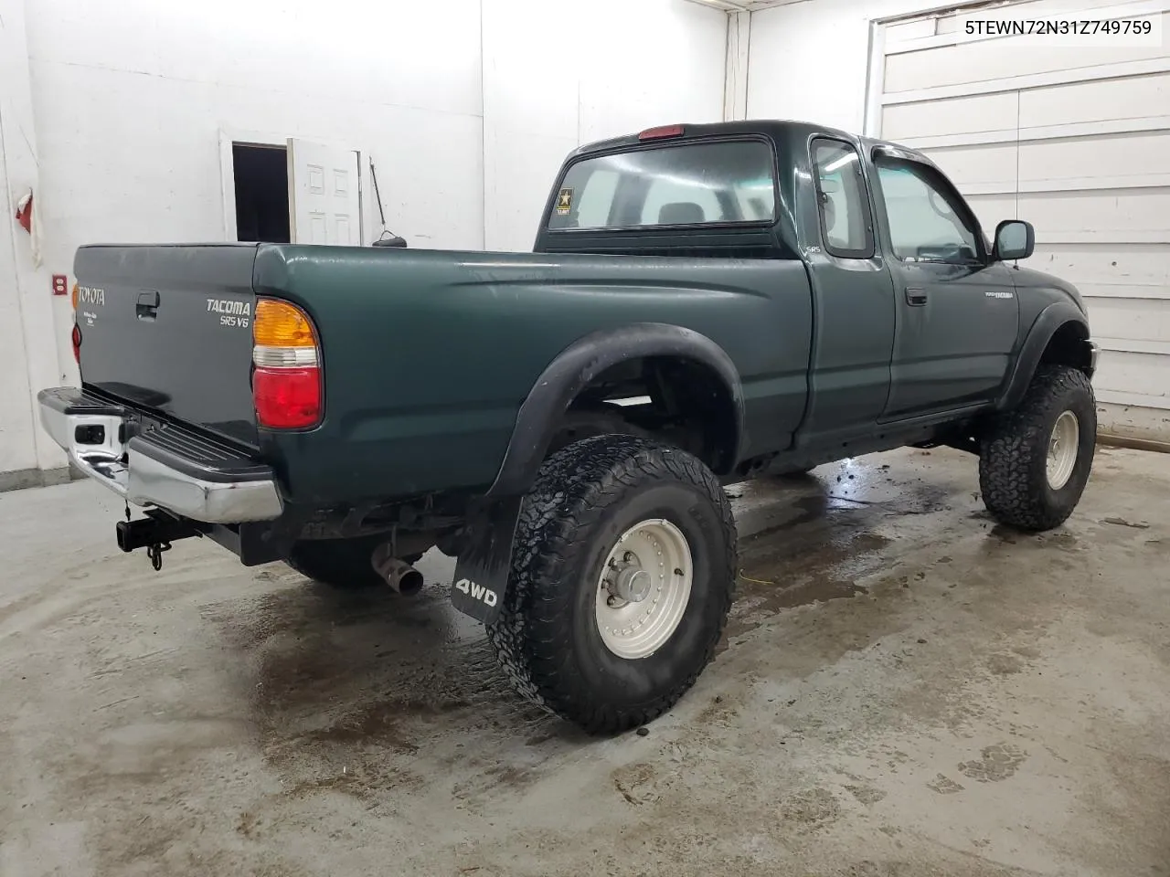 2001 Toyota Tacoma Xtracab VIN: 5TEWN72N31Z749759 Lot: 74552534