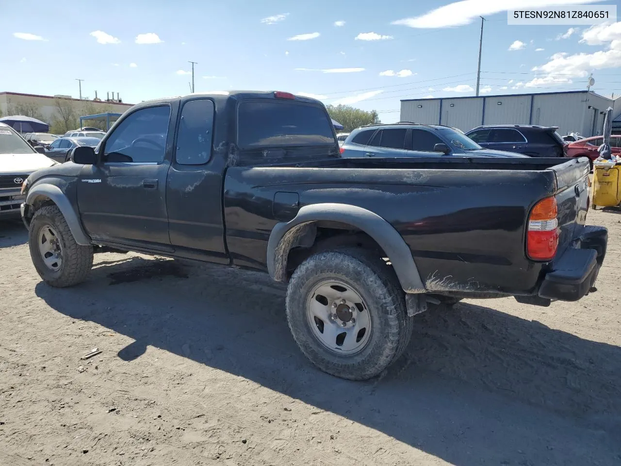 2001 Toyota Tacoma Xtracab Prerunner VIN: 5TESN92N81Z840651 Lot: 74766634