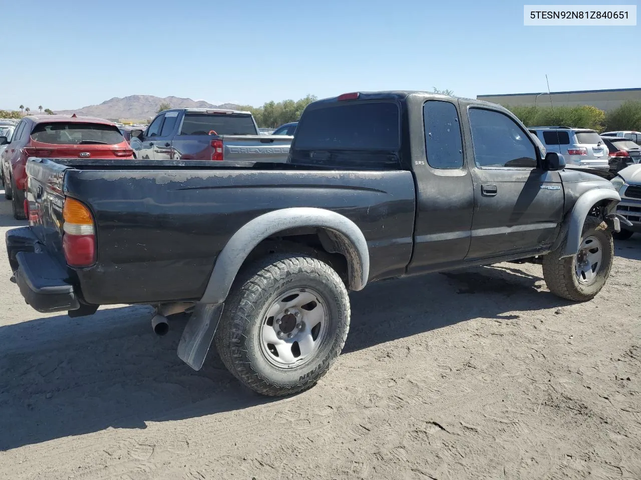 2001 Toyota Tacoma Xtracab Prerunner VIN: 5TESN92N81Z840651 Lot: 74766634