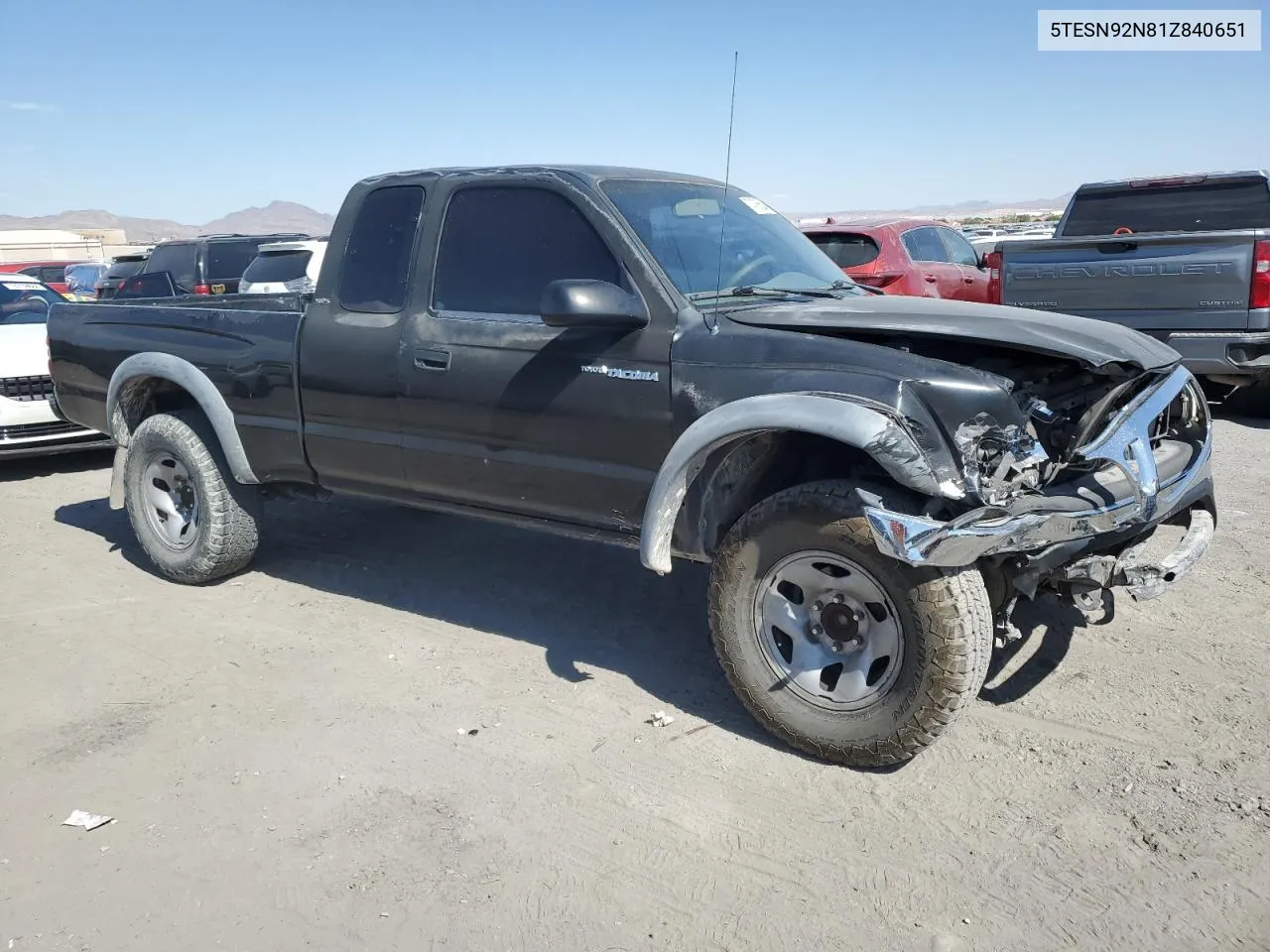 2001 Toyota Tacoma Xtracab Prerunner VIN: 5TESN92N81Z840651 Lot: 74766634