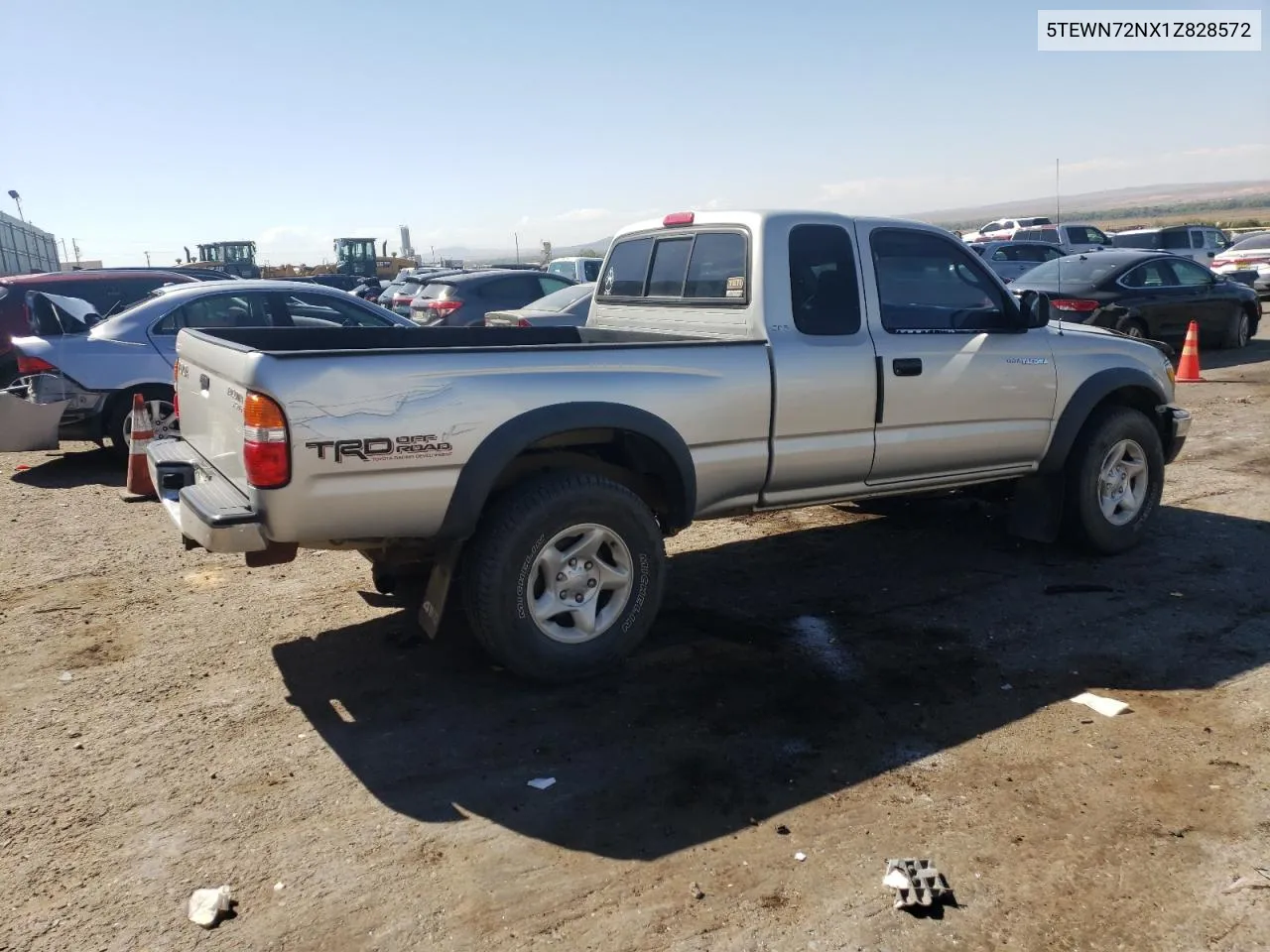 2001 Toyota Tacoma Xtracab VIN: 5TEWN72NX1Z828572 Lot: 74788404