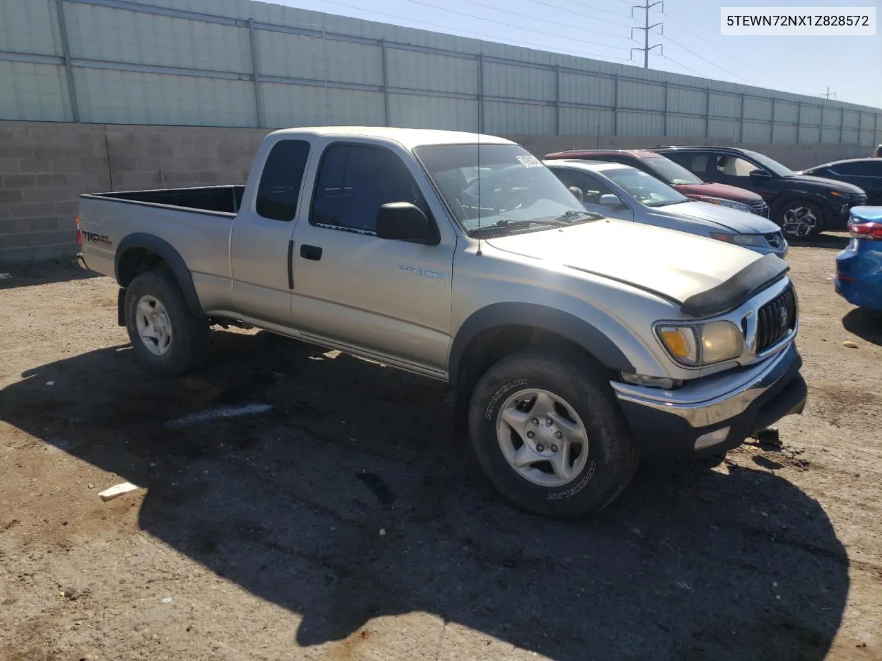 2001 Toyota Tacoma Xtracab VIN: 5TEWN72NX1Z828572 Lot: 74788404