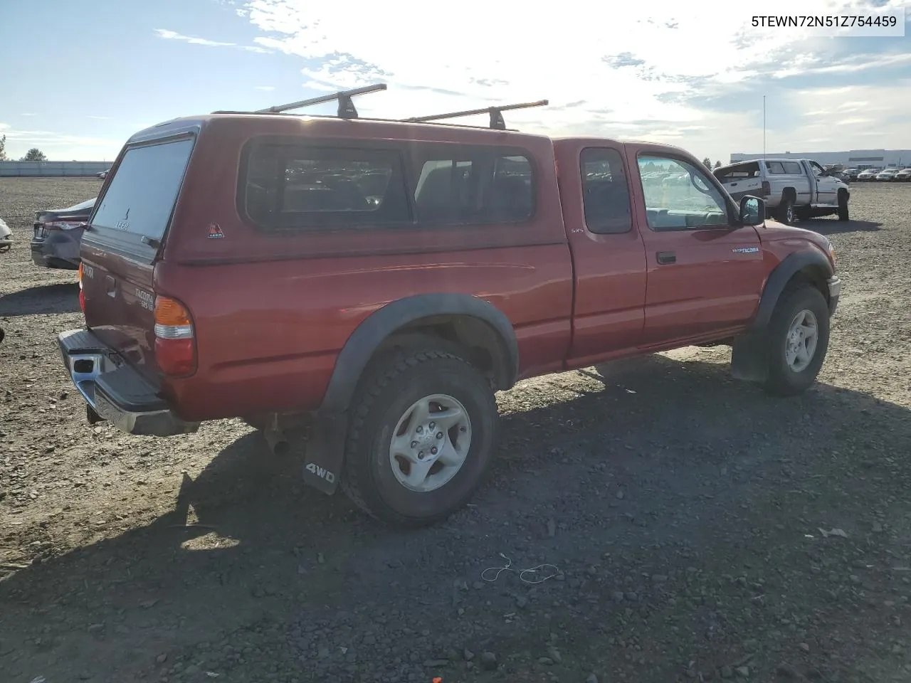 2001 Toyota Tacoma Xtracab VIN: 5TEWN72N51Z754459 Lot: 74852284