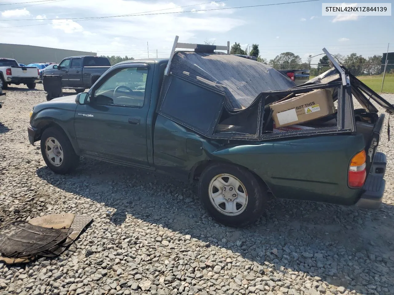 2001 Toyota Tacoma VIN: 5TENL42NX1Z844139 Lot: 74891694