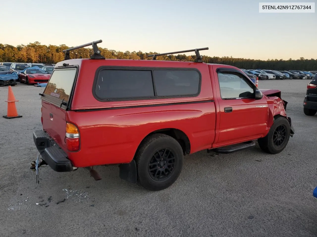 2001 Toyota Tacoma VIN: 5TENL42N91Z767344 Lot: 74942684