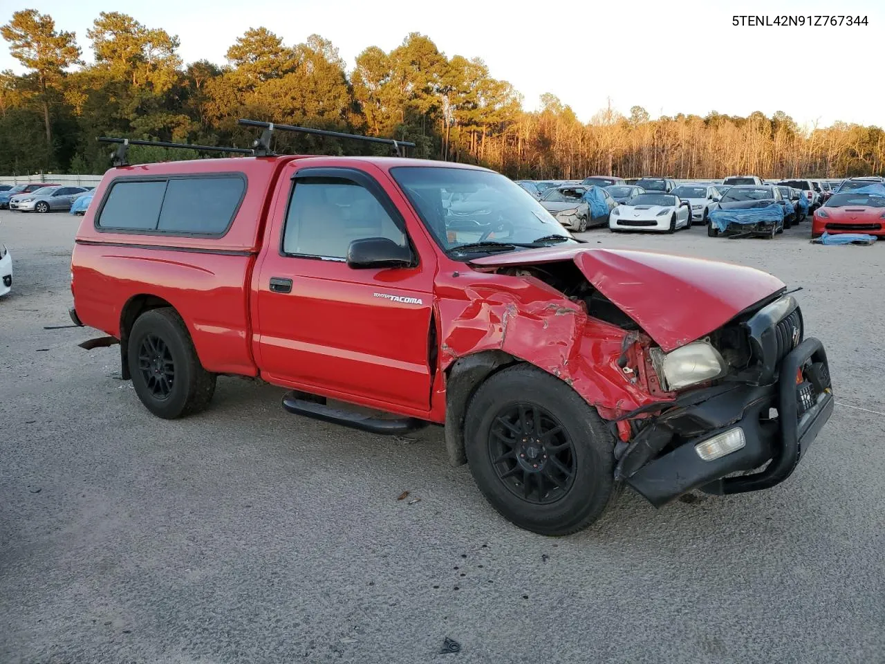 2001 Toyota Tacoma VIN: 5TENL42N91Z767344 Lot: 74942684