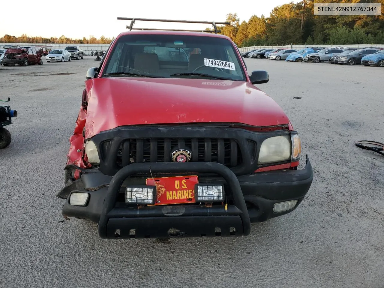 2001 Toyota Tacoma VIN: 5TENL42N91Z767344 Lot: 74942684