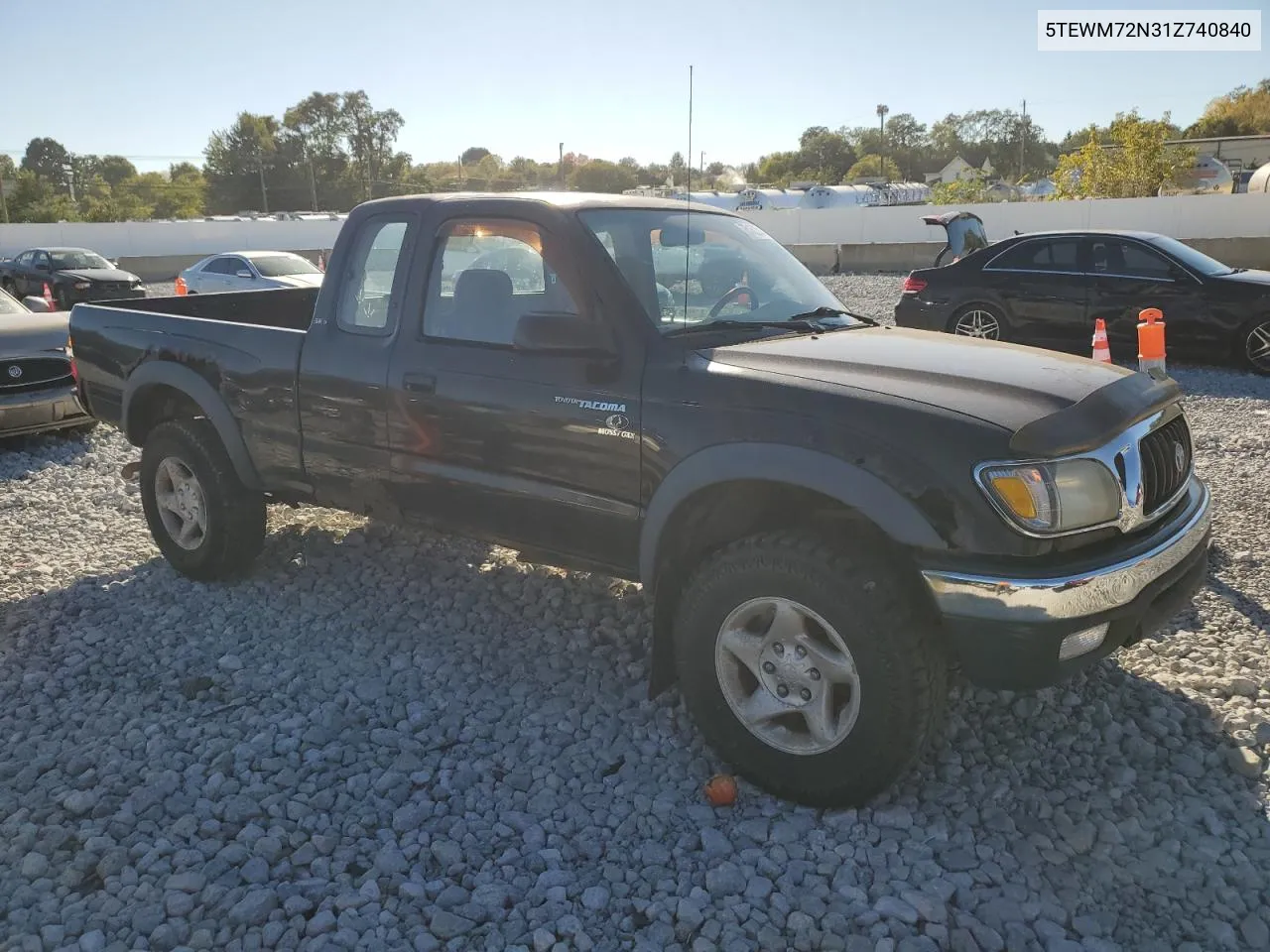 2001 Toyota Tacoma Xtracab VIN: 5TEWM72N31Z740840 Lot: 75162384