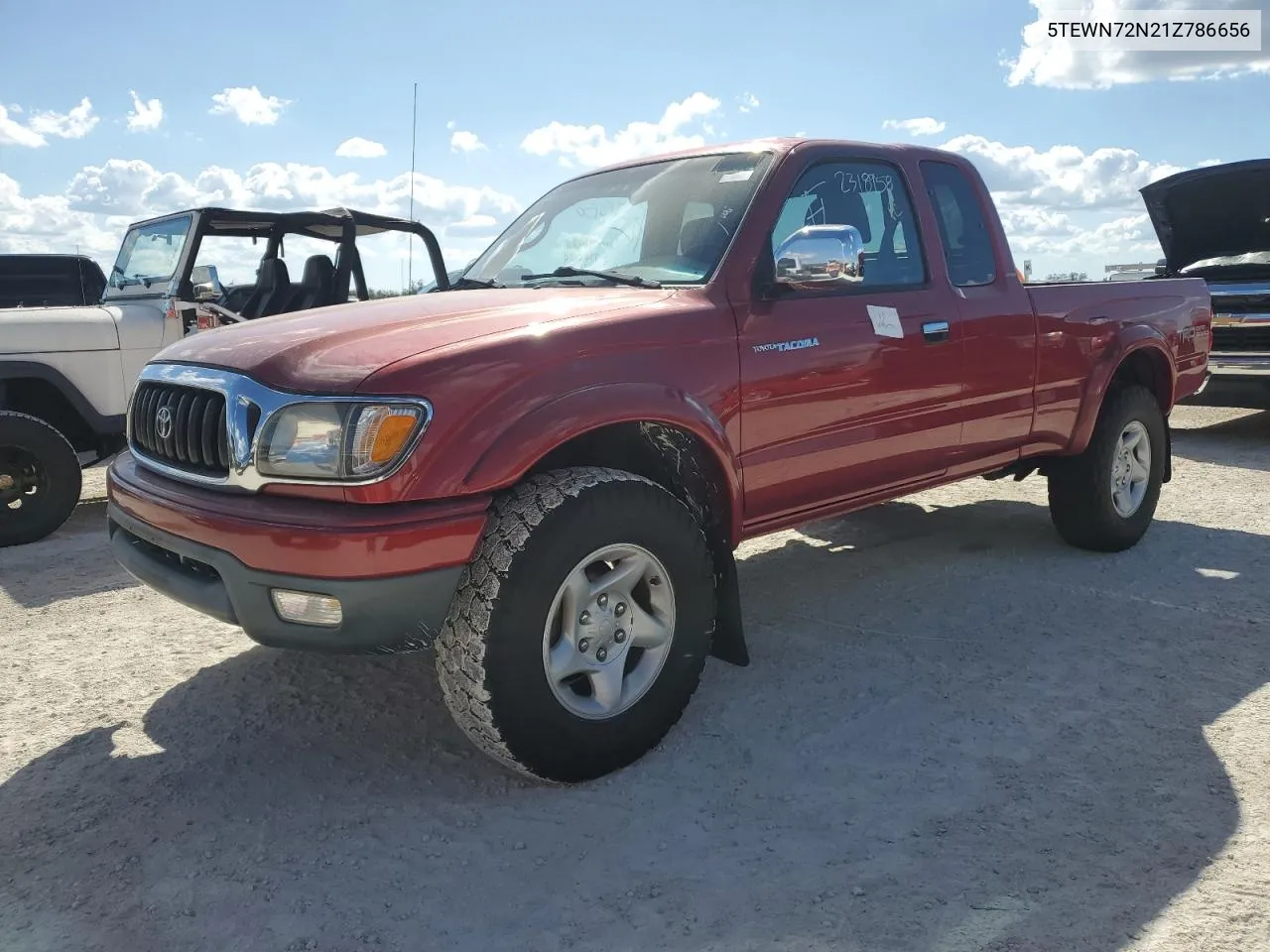 2001 Toyota Tacoma Xtracab VIN: 5TEWN72N21Z786656 Lot: 75174174