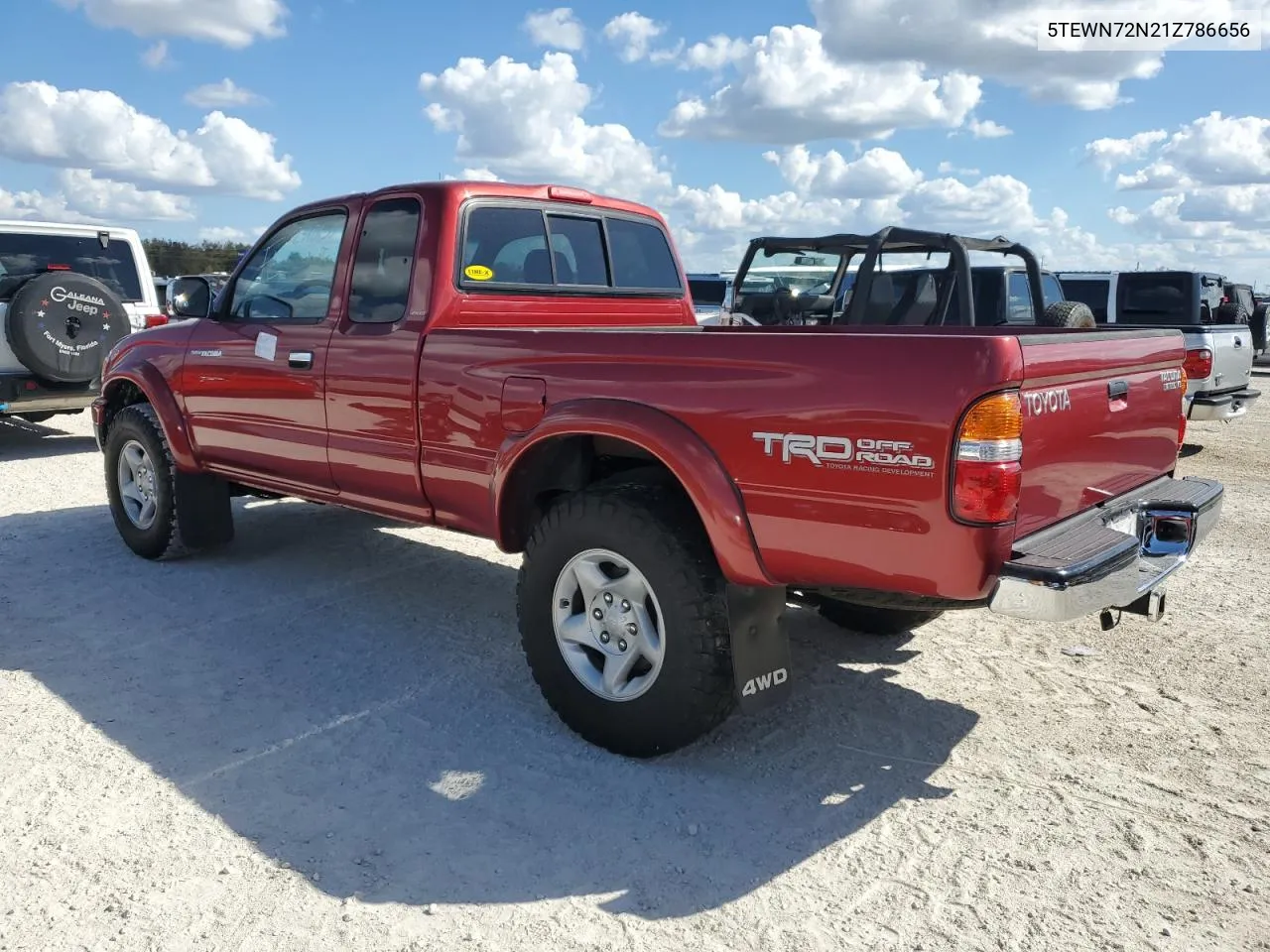 2001 Toyota Tacoma Xtracab VIN: 5TEWN72N21Z786656 Lot: 75174174