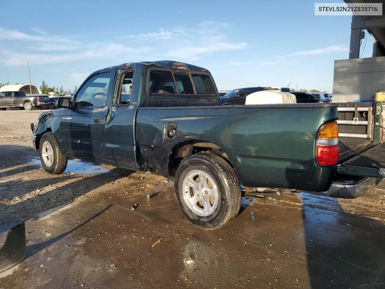 2001 Toyota Tacoma Xtracab VIN: 5TEVL52N21Z835716 Lot: 76135824