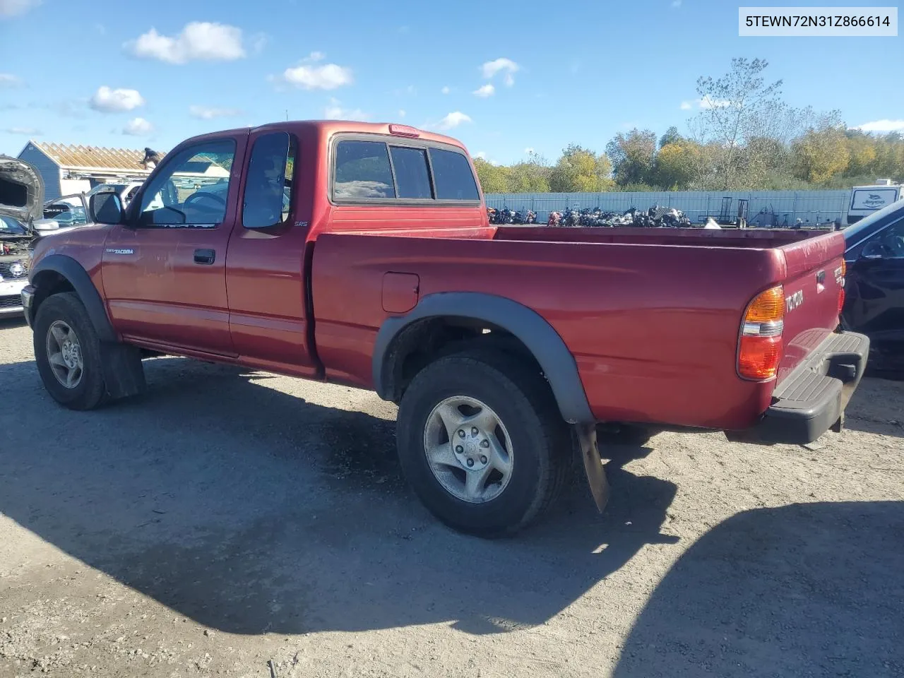 2001 Toyota Tacoma Xtracab VIN: 5TEWN72N31Z866614 Lot: 76165274