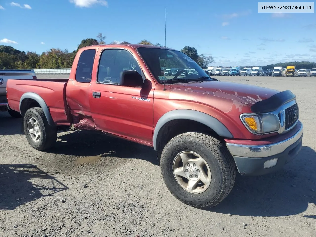 2001 Toyota Tacoma Xtracab VIN: 5TEWN72N31Z866614 Lot: 76165274