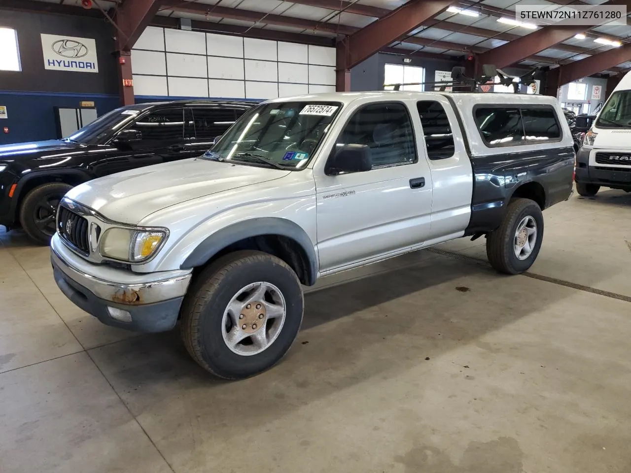 2001 Toyota Tacoma Xtracab VIN: 5TEWN72N11Z761280 Lot: 76572574