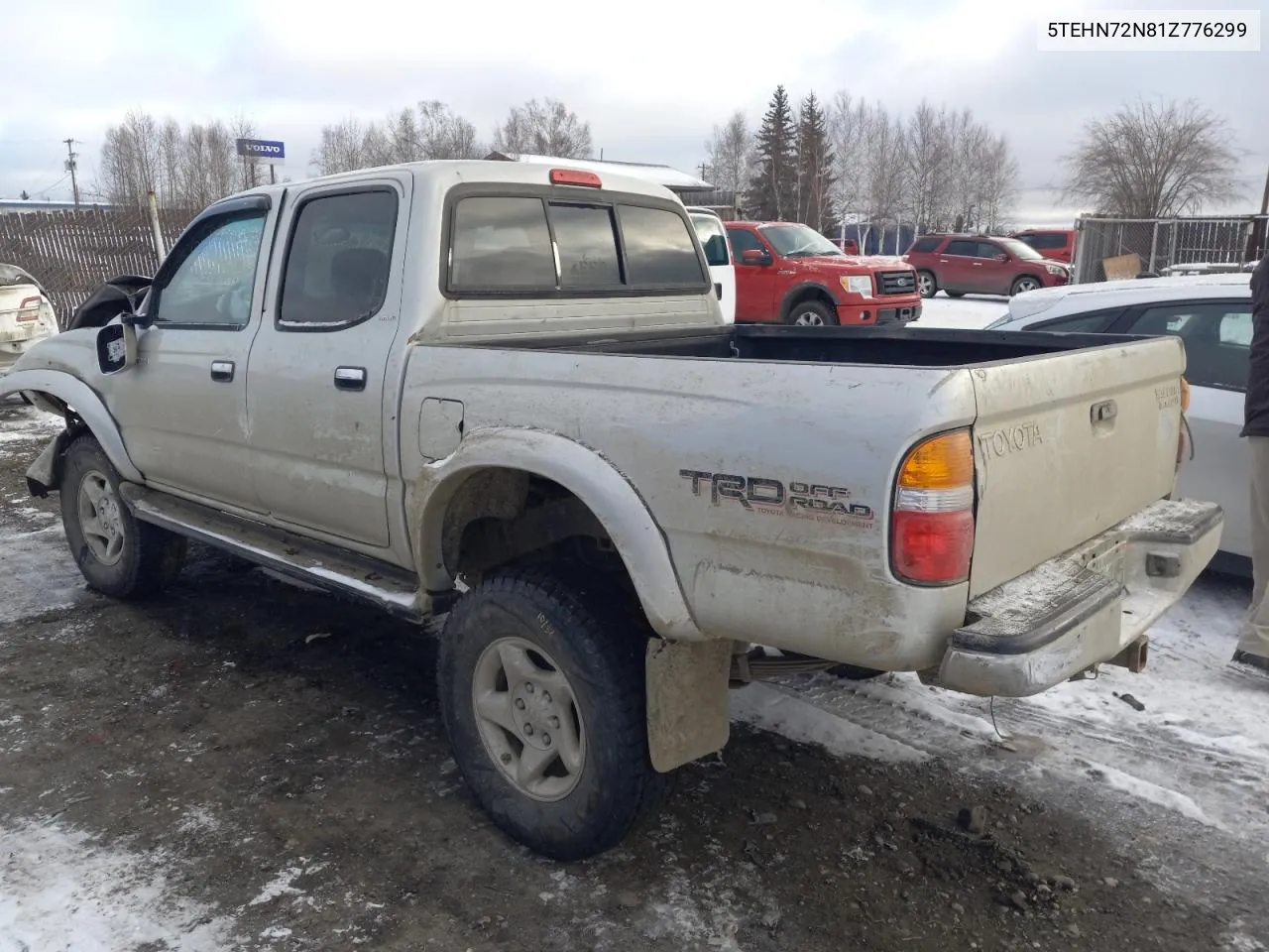 2001 Toyota Tacoma Double Cab VIN: 5TEHN72N81Z776299 Lot: 76637014