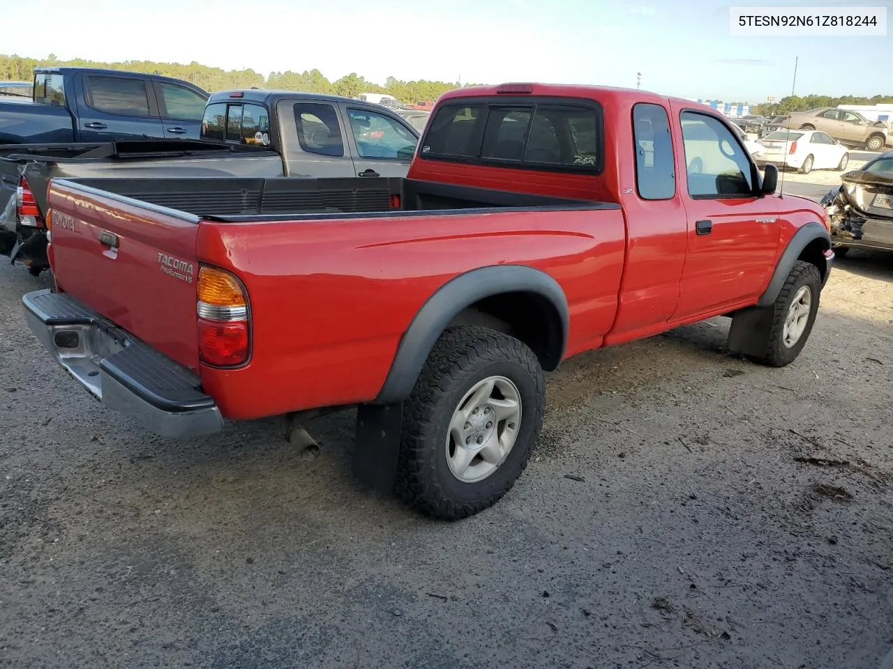 2001 Toyota Tacoma Xtracab Prerunner VIN: 5TESN92N61Z818244 Lot: 76752484