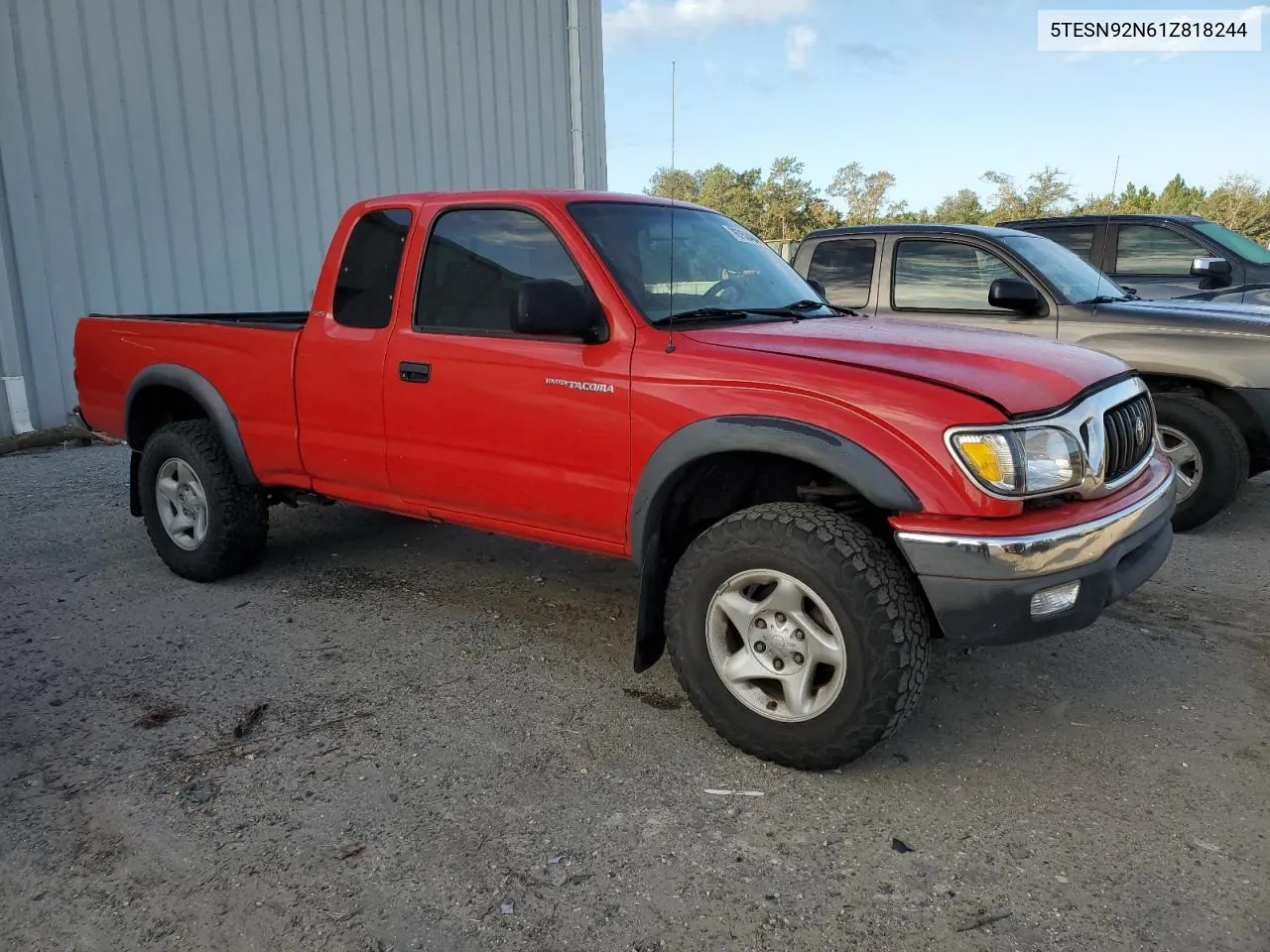 2001 Toyota Tacoma Xtracab Prerunner VIN: 5TESN92N61Z818244 Lot: 76752484