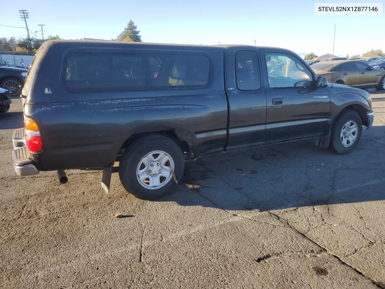 2001 Toyota Tacoma Xtracab VIN: 5TEVL52NX1Z877146 Lot: 76762834