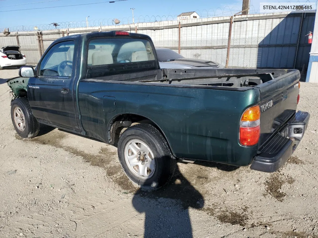 2001 Toyota Tacoma VIN: 5TENL42N41Z806485 Lot: 77174944