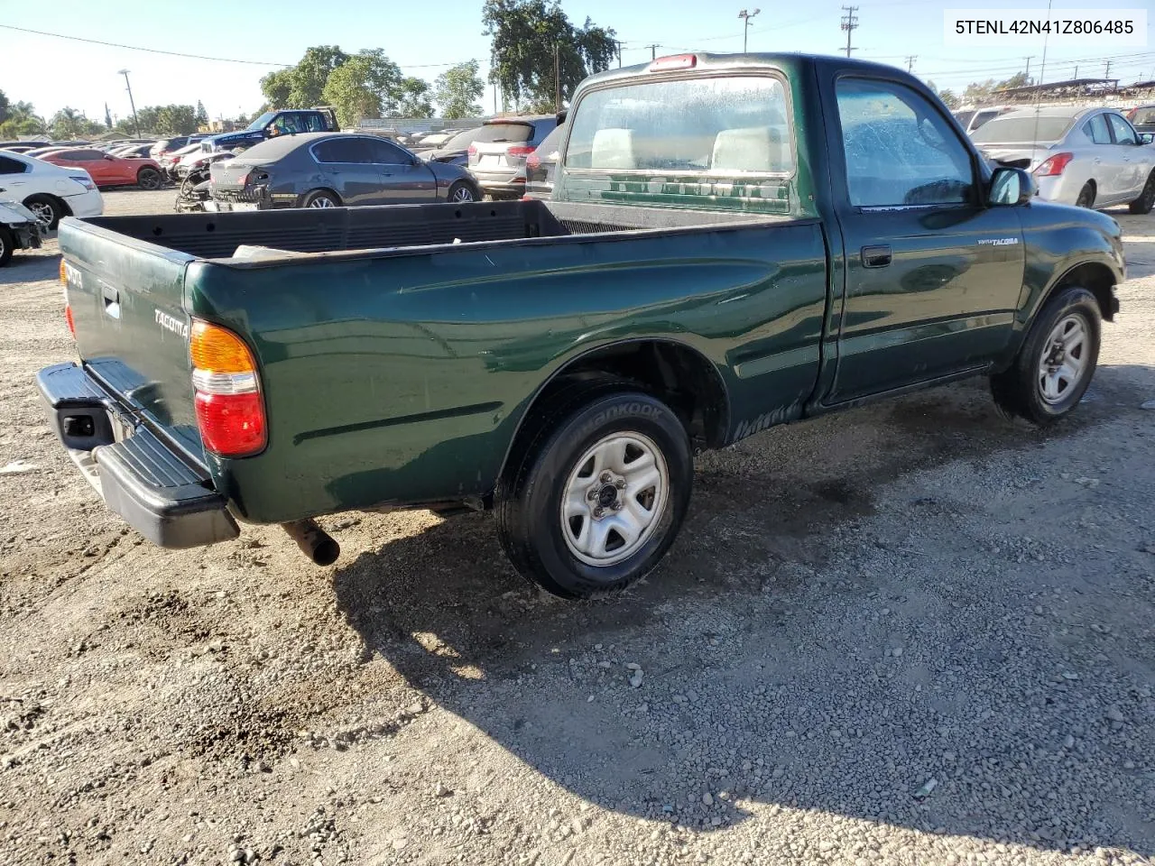 2001 Toyota Tacoma VIN: 5TENL42N41Z806485 Lot: 77174944